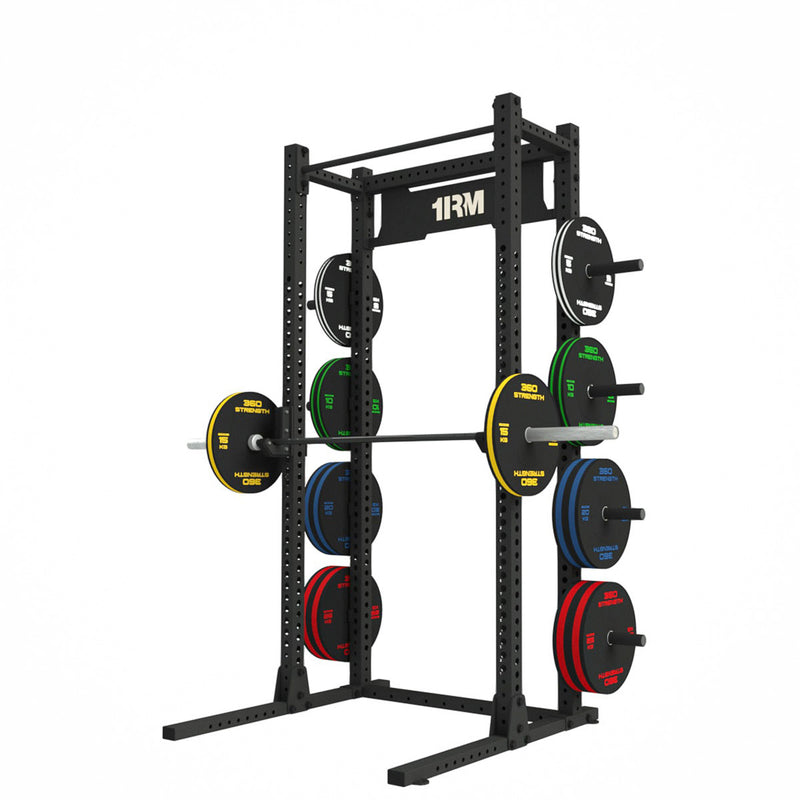 1RM Obsidian Squat Rack with Plate Storage – 2.5m | Commercial