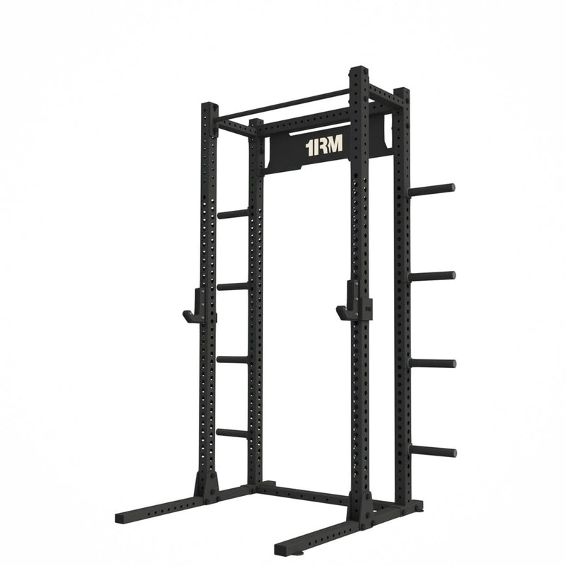 1RM Obsidian Squat Rack with Plate Storage – 2.5m | Commercial