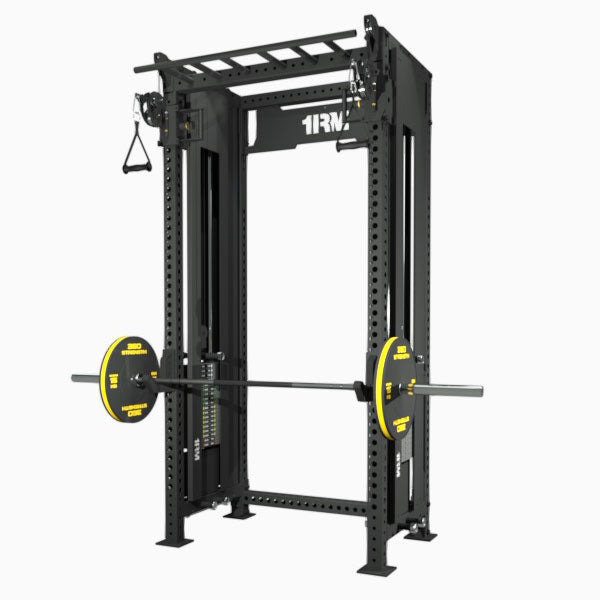 1RM Ebony Functional Trainer Rack with Multi Grip Chin Image 2