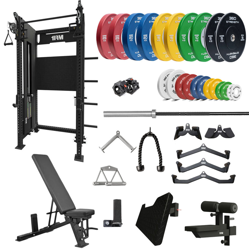 Ebony Functional Rack Loaded Gym Package