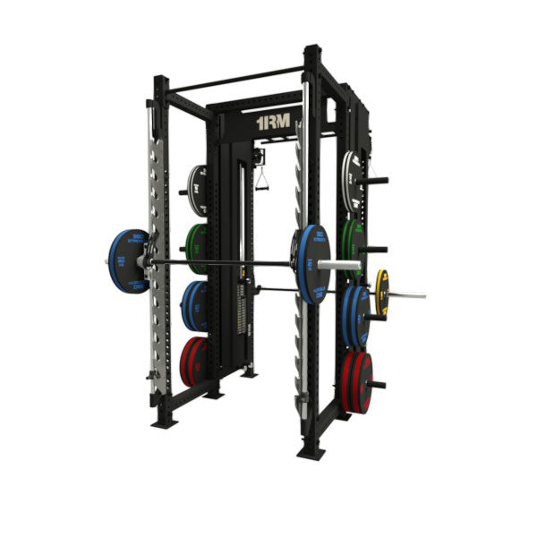 Pre Order - Expected Late Sept | 1RM Ebony Functional Rack & Smith Machine with Storage Combo Walkthrough