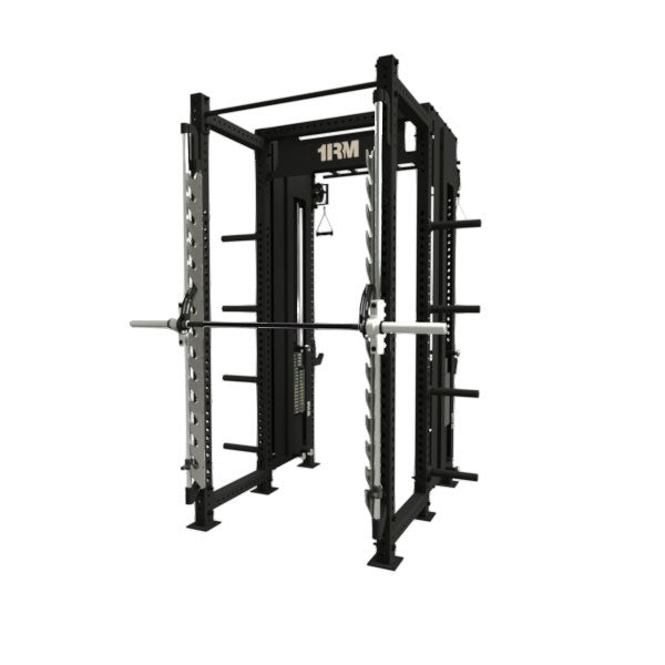 Pre Order - Expected Late Sept | 1RM Ebony Functional Rack & Smith Machine with Storage Combo Walkthrough