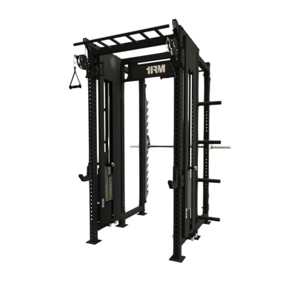 1RM Ebony Functional Rack & Smith Machine with Storage Combo Walkthrough