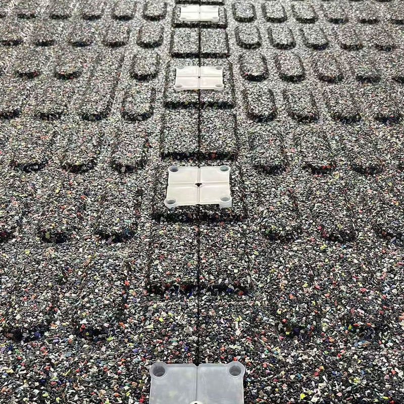 20mm EPDM Impact Rubber Gym Flooring - 40% Grey Fleck - with Connectors