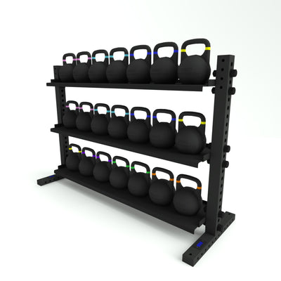 1RM 3-Tier Kettlebell Storage Rack | Wide Image 2