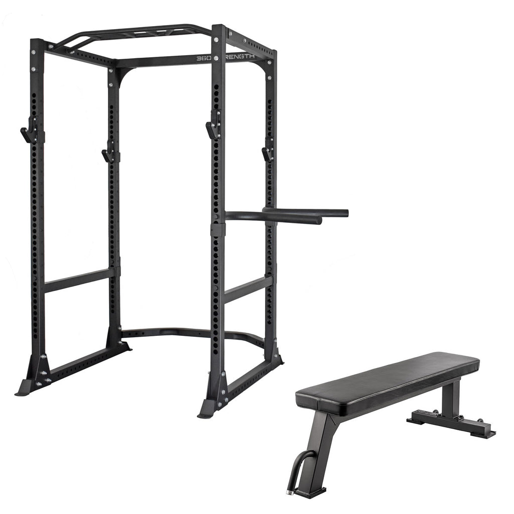 Heavy Duty Power Rack Flat Bench Package Little Bloke Fitness