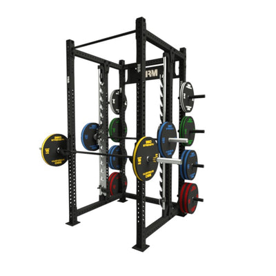 1RM Compact Obsidian Rack & Smith Machine Combo Stacked