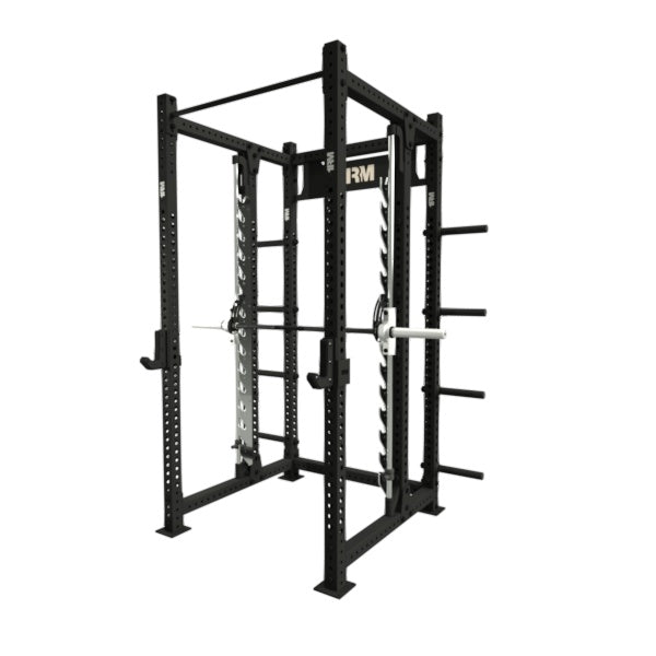 1RM Compact Obsidian Rack & Smith Machine Combo Stacked